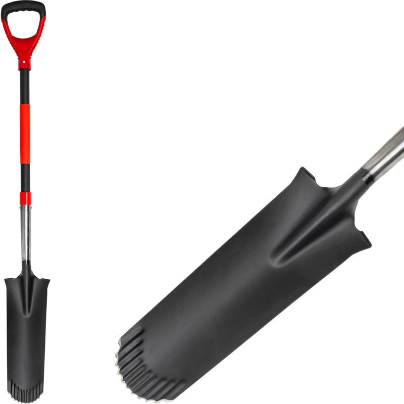Rýľ Strend Pro Premium RedShark, úzky, drenážny, so sklolaminátovou násadou D 1280 mm