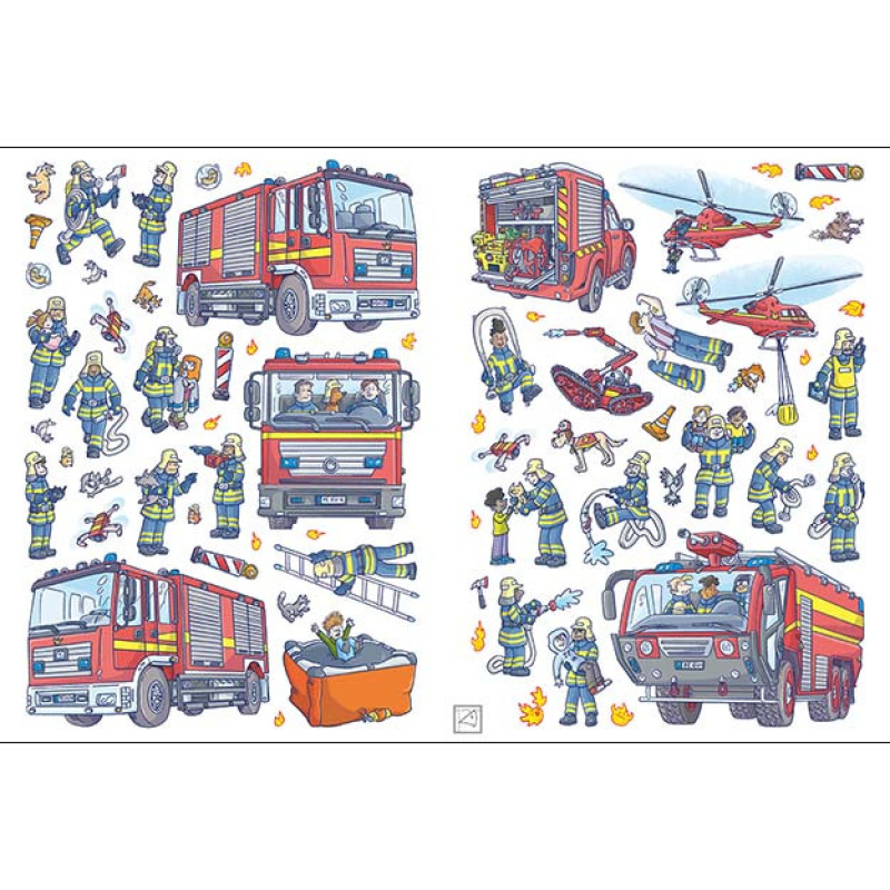 Metalická samolepková knižka Hasiči 2