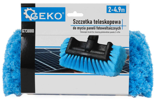 Teleskopická kefa na čistenie fotovoltaických panelov 2-4,9 m, GEKO 14