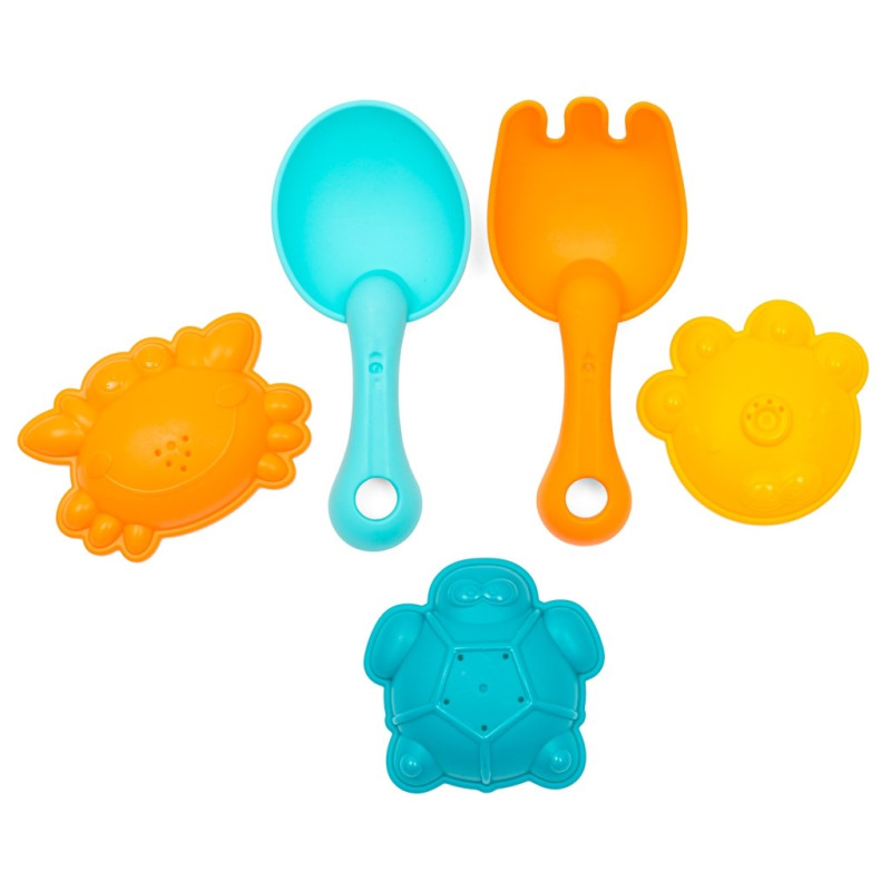 Skladacie vedierko a hračky do piesku Baby Mix – sada 5 ks 2
