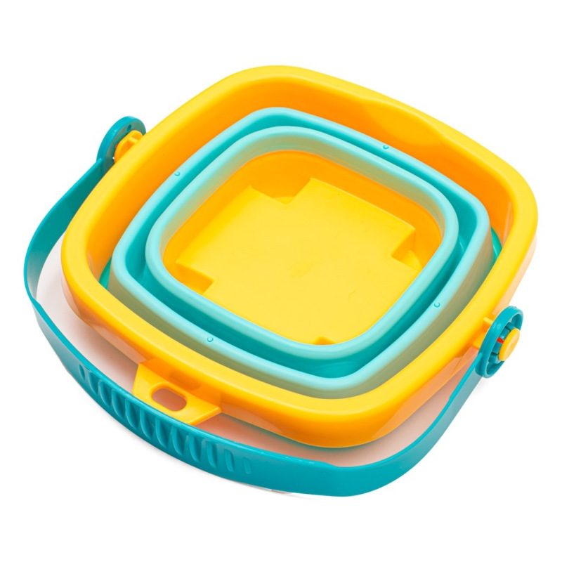 Skladacie vedierko a hračky do piesku Baby Mix – sada 5 ks 3