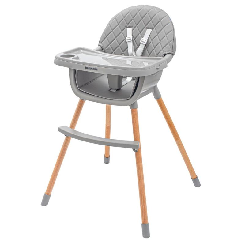 Jedálenská stolička Baby Mix Freja wooden dark grey