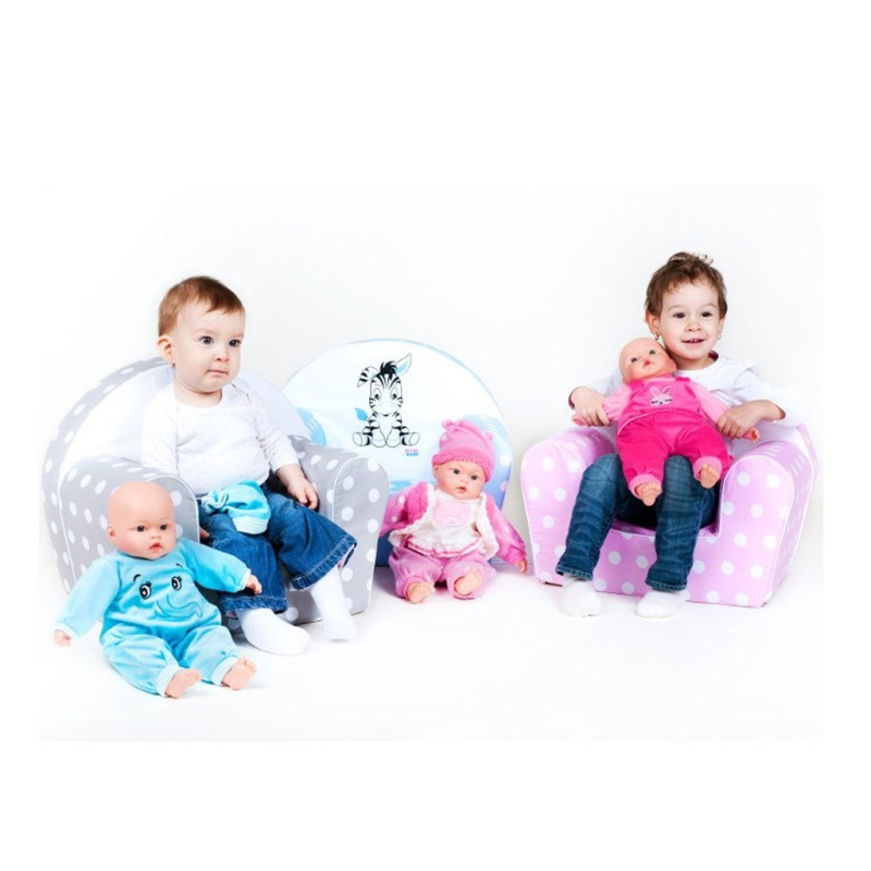 Detské kreslo New Baby Zebra sivé 3