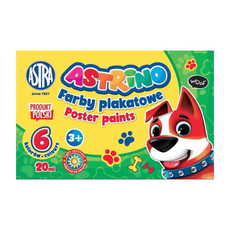 Školské temperové farby v kelímku Astrino, 6x20ml, 301221001 3