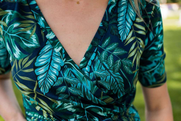 Tehotenské a dojčiace šaty Two Ways LONG milk & love zeleno modré S 3