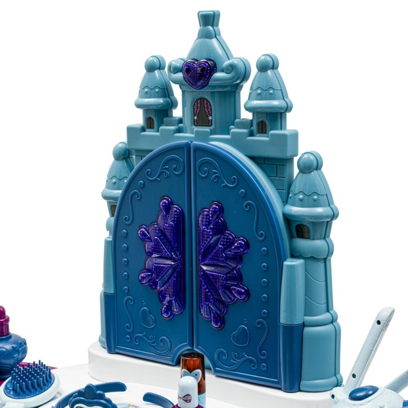 Detský toaletný stolík ľadový svet so svetlom, hudbou a stoličkou BABY MIX 3