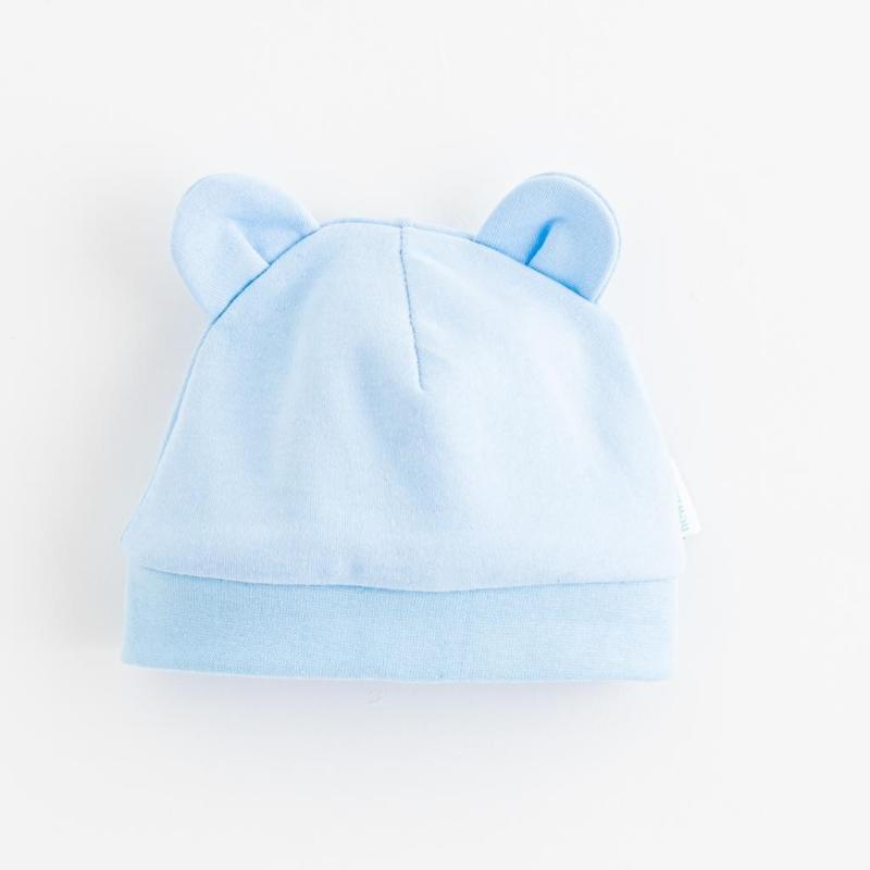 Dojčenská bavlnená čiapočka New Baby Kids modrá 74 (6-9m)