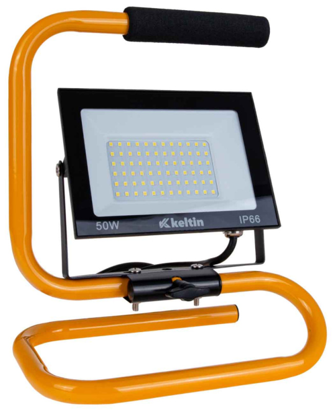 LED reflektor 50W so stojanom, studená biela 6500K, KELTIN 1