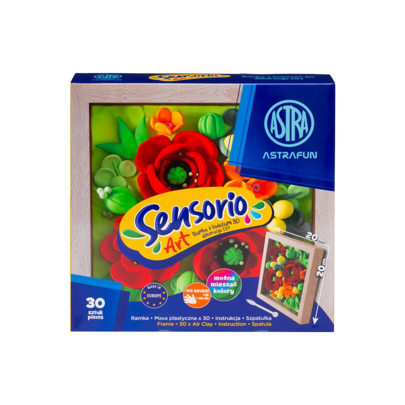 Modelovacia hmota s rámikom Astra Sensorio Art – Maky, 30 farieb, 336125004 1