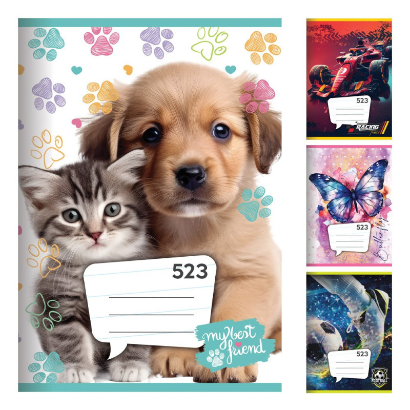 Zošit A5, 20 listový - linajkový 523 1