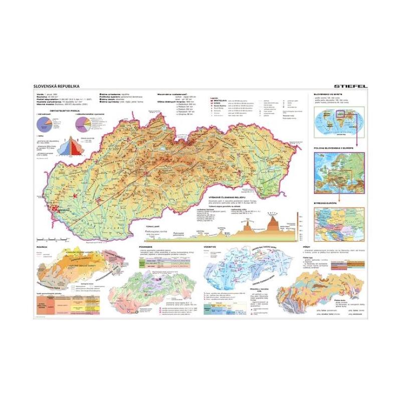 Mapa Slovenska 2000 dielikov