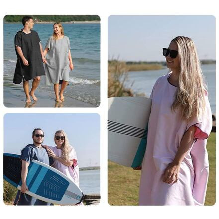 Surf plážové pončo svetlo modrá 2