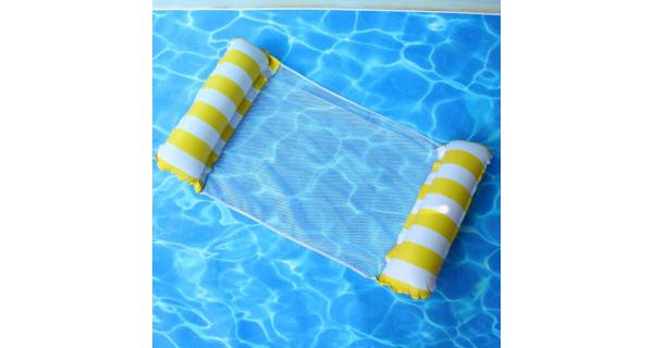 Merco Float Stripe nafukovacie lehátko 118 x 65 cm žltá