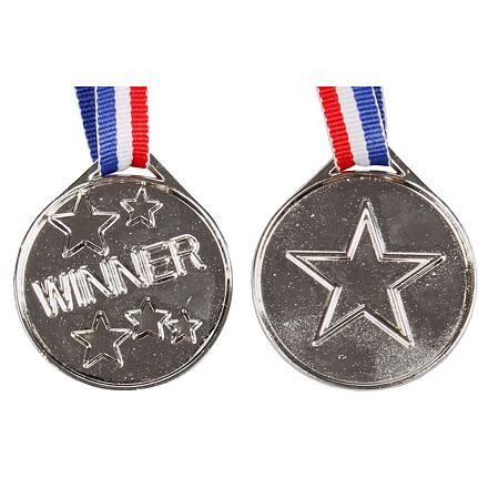 Winner Strieborná detská medaila so stuhou 1