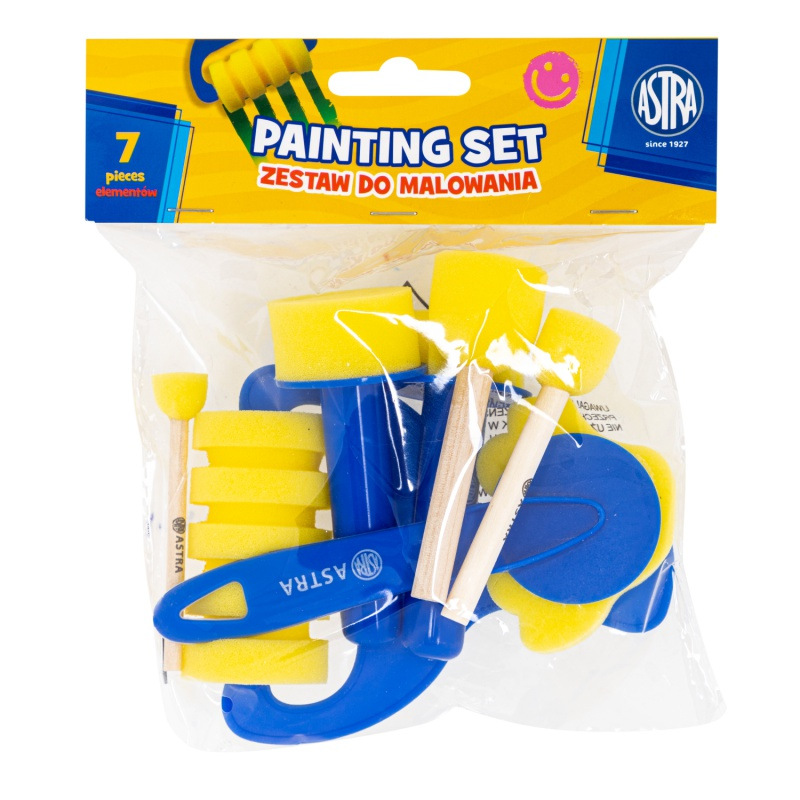 Špongie a valčeky na maľovanie pre deti – sada 7 ks Astra, 315024002 1