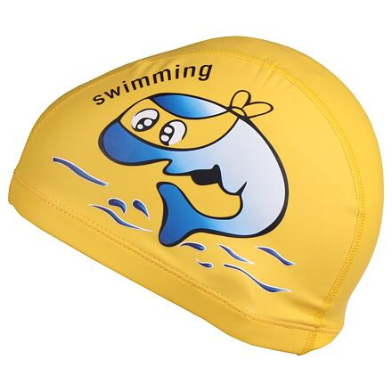 Merco Dolphin detská plavecká čiapka žltá