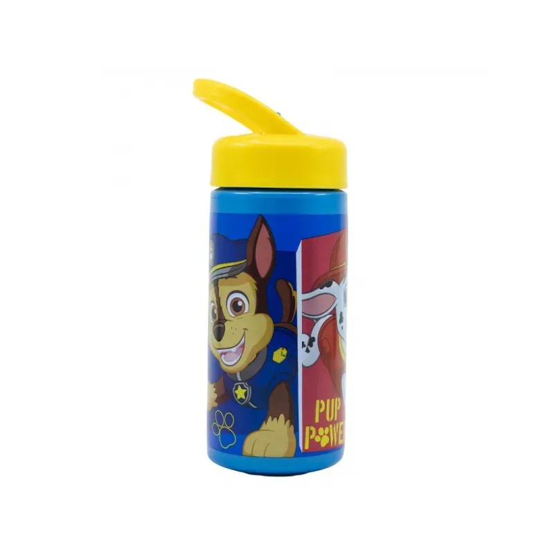 STOR Plastová fľaša s výsuvnou slamkou PAW PATROL, 410ml, 74631