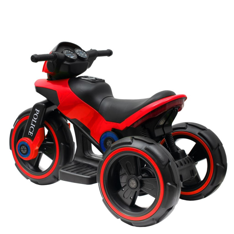 Detská elektrická motorka Baby Mix POLICE červená 2