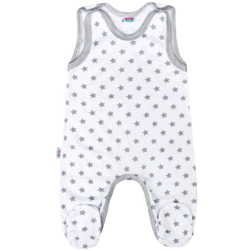 Dojčenské dupačky New Baby Classic II sivé s hviezdičkami 80 (9-12m)