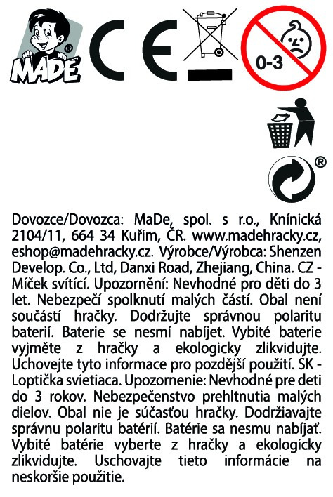 Loptička svietiaca, 6 farieb 4