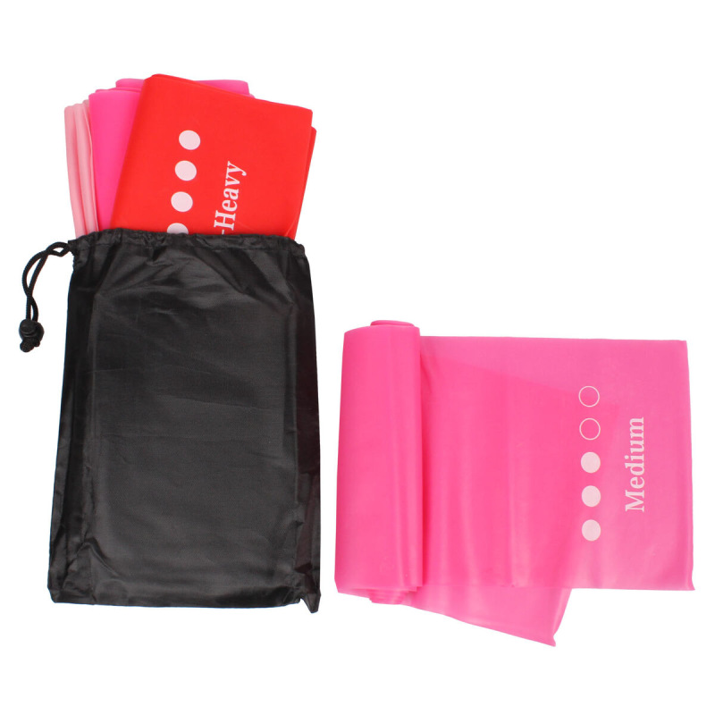 Yoga Stretch Mix 1500 sada posilňovacích gúm 5 ks ružová 1