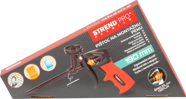 Pištol Strend Pro Premium, JWF-F101B, Alu, teflón, 190mm, na montážnu PUR penu 1