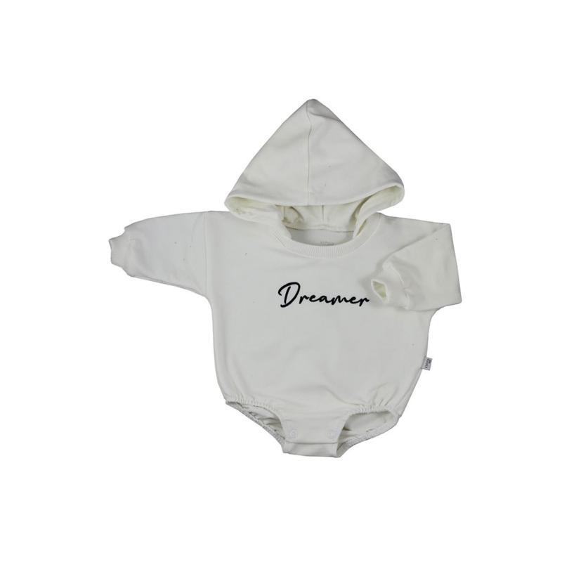 Dojčenské teplákové body s kapucňou baggy Koala Dreamer béžová 80 (9-12m)