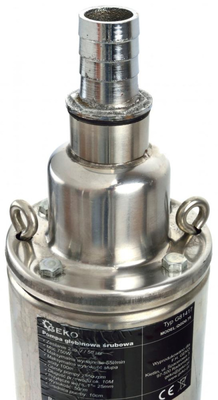 Čerpadlo na vodu ponorné 230V/50Hz, 55l/min, výtlak 100 m, 750W, priemer 9,5 cm, GEKO 1