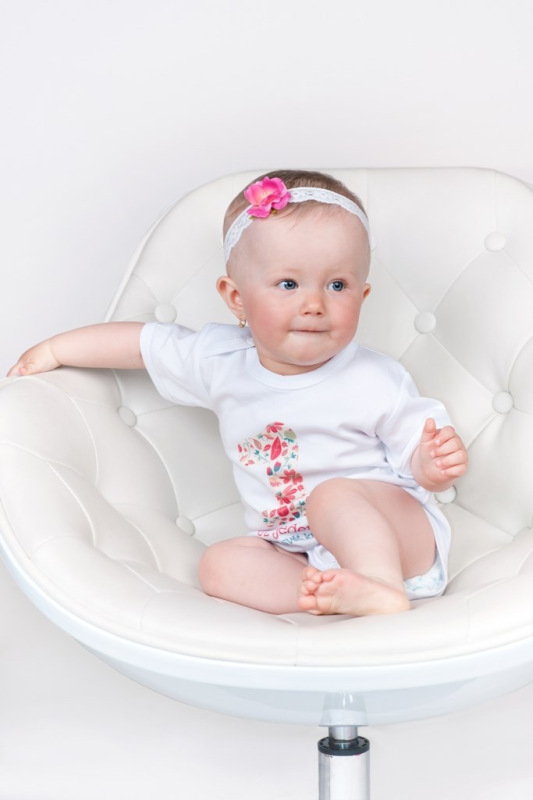 Body s potlačou New Baby Už mám 1 rok ružové 80 (9-12m) 1