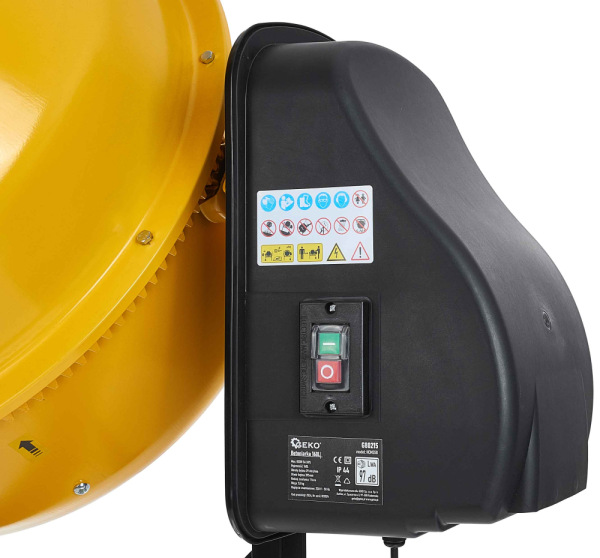 Miešačka elektrická 220 V, bubon 160 litrov, 800 W, priemer plniaceho otvoru 395 mm, GEKO 8