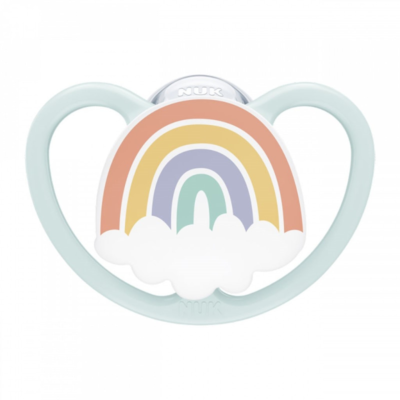 Cumlík Space NUK 0-6m rainbow 0-6 m