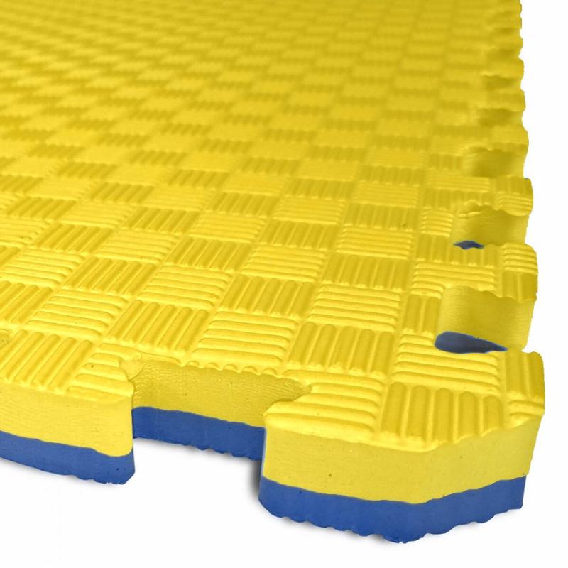 Sedco TATAMI PUZZLE podložka - Dvojfarebná - 50x50x2,0 cm podložka fitness žltá/modrá