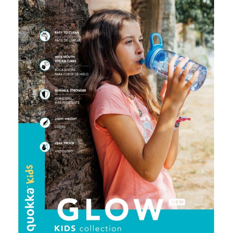 Quokka Kids Glow, Plastová fľaša so slamkou Sea Life, 580ml, 40280 1