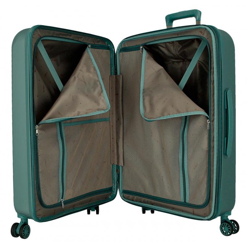 JOUMMA BAGS EL POTRO Vera Green, ABS Cestovný kufor 72x49x29cm, 81L, 5338823 (medium exp.)