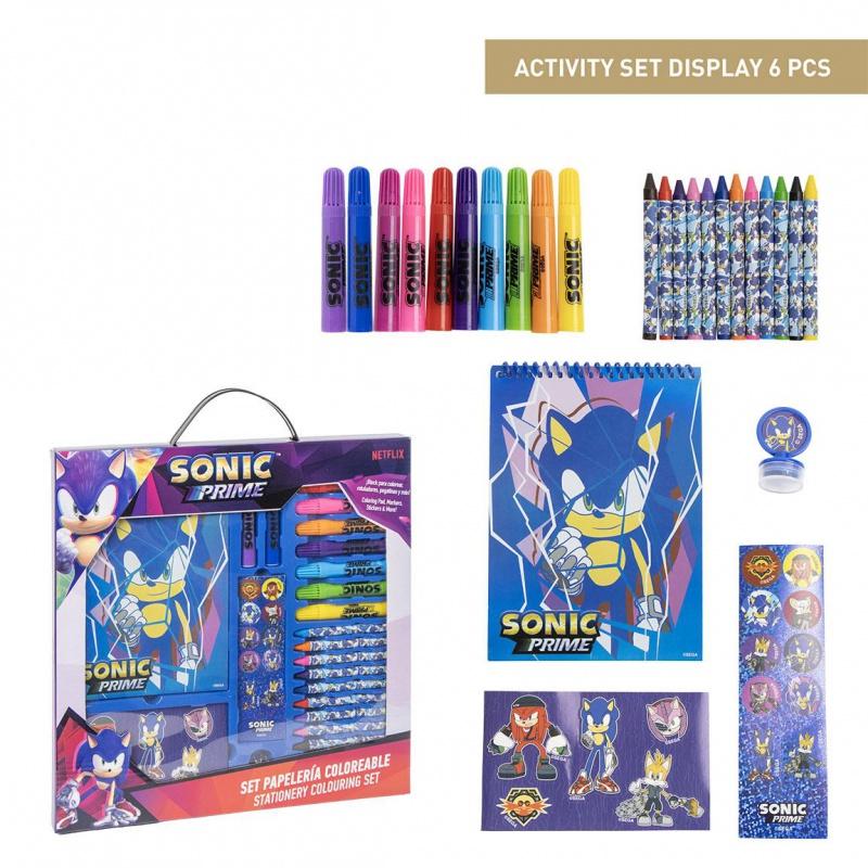 CERDÁ Kreatívny set Ježko Sonic (omaľovánky, voskovky, fixky, samolepky, blok), 2700001232