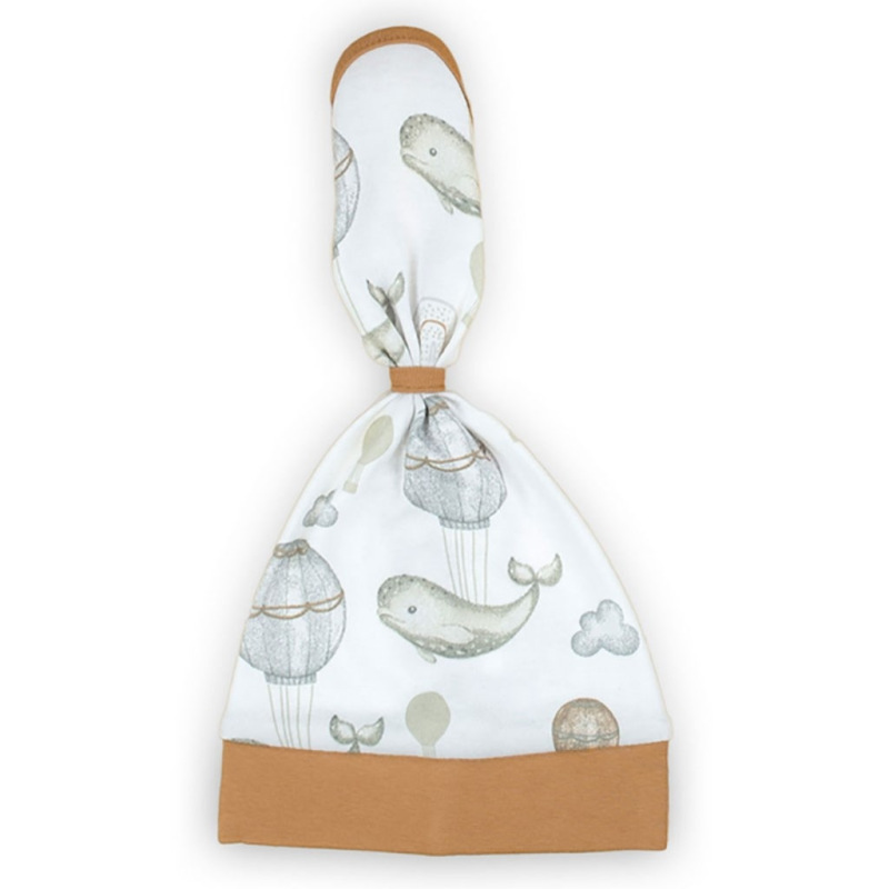 Dojčenská bavlnená čiapočka-šatka Nicol Miki 80/86