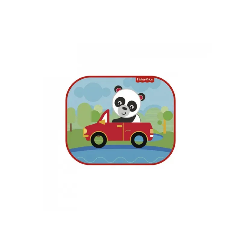 FISHER-PRICE Slnečná clona pre deti do auta + omaľovánka PANDA, FP10169