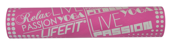 YOGA MAT TPE,183x61x0,4,ruzova 1