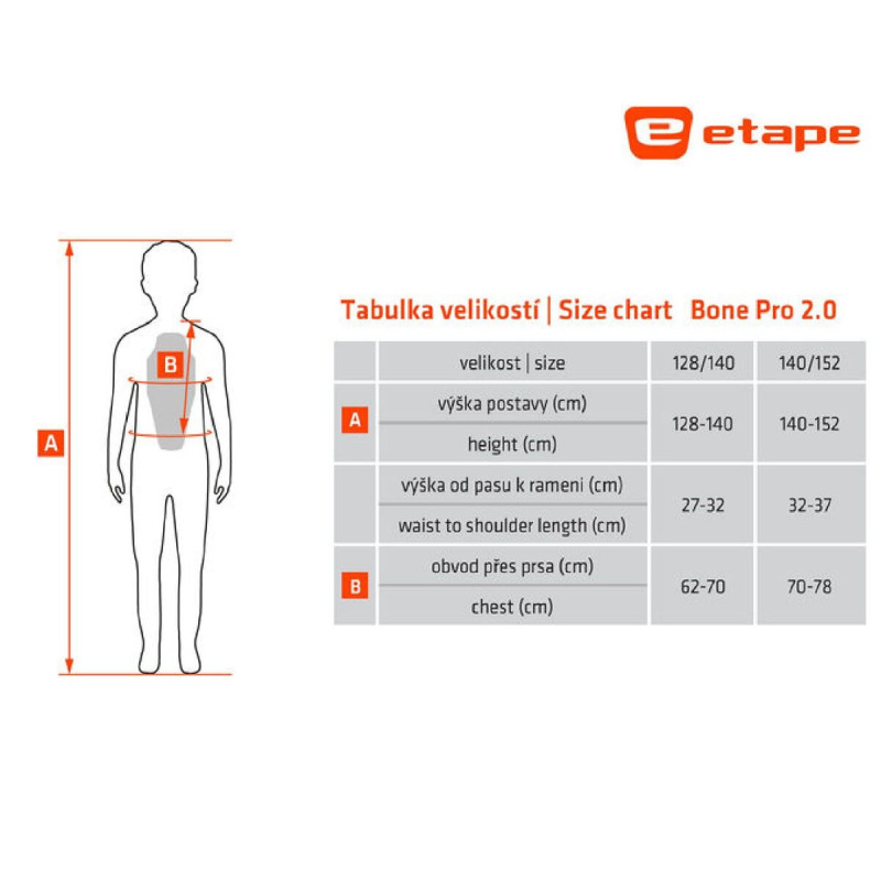 Bone PRO 2.0 detský chránič chrbtice čierna-žltá 2