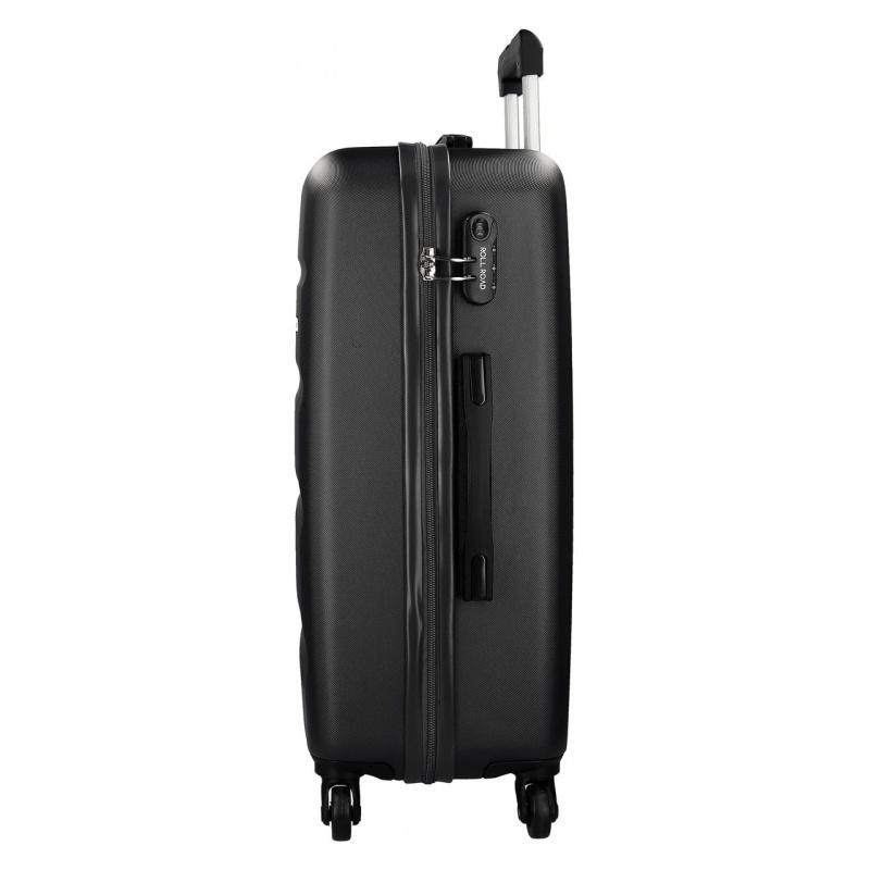 Sada ABS cestovných kufrov ROLL ROAD FLEX Black / Čierne, 55-65cm, 5849560