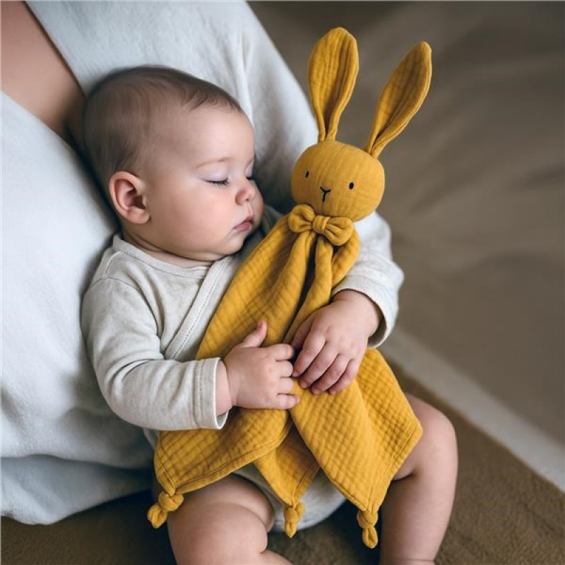 Mušelínový usínáčik New Baby Rabbit mustard 5