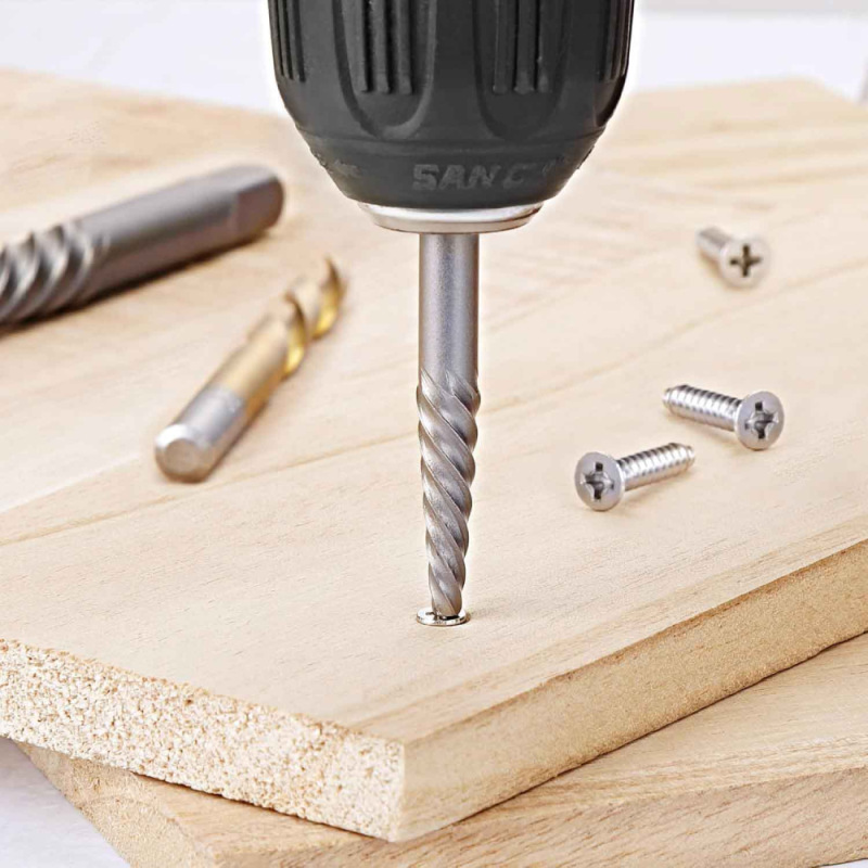 Sada vyťahovačov zalomených skrutiek a poškodených matíc, 26-dielna, GEKO 15