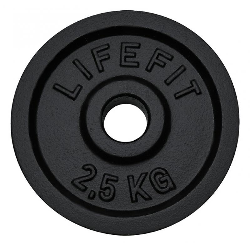 Kotúč LIFEFIT 2,5kg, kovový, pre 30mm tyč