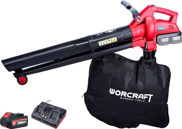 SET Fukár Worcraft CLBV-S40Li ShareSYS, vysávač lístia, 230 km/h, 2x20V, 45 lit., 2x akumulátor CLB-