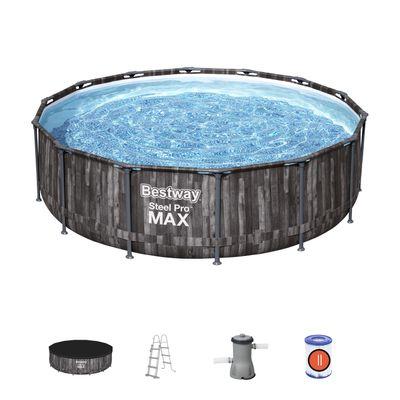 Bazén Bestway® Steel Pro MAX, 5614Z, kartušová filtrácia, rebrík, plachta, 427x107 cm