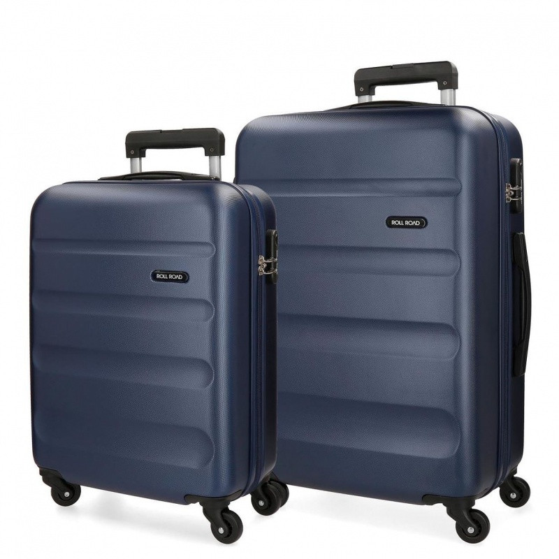 ROLL ROAD Flex Navy Blue, Sada ABS cestovných kufrov, 55-65cm, 5849562
