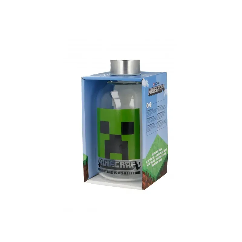 Luxusná sklenená fľaša MINECRAFT 620ml, 00444