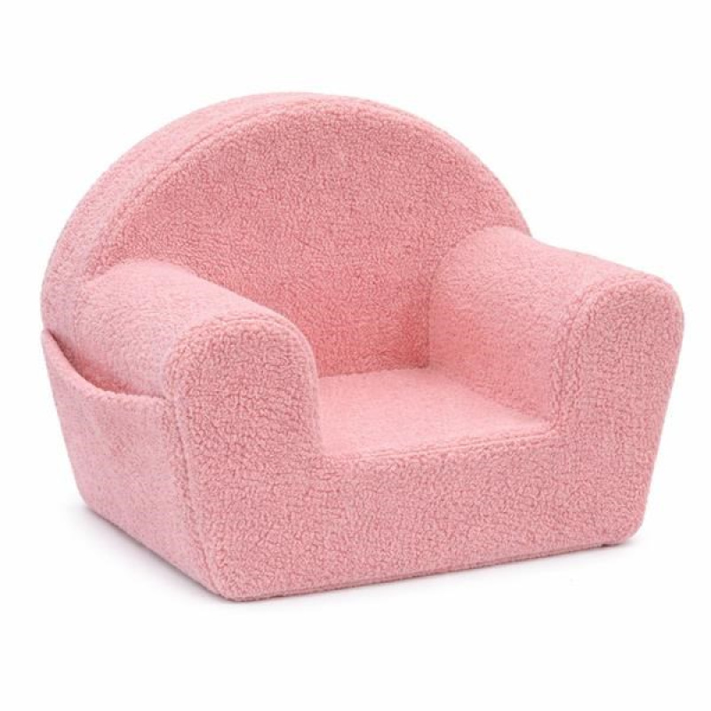 Detské kreslo s bočným vreckom New Baby Teddy pink 1
