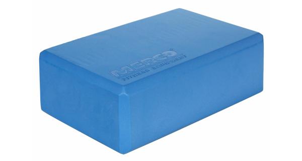 Merco Yoga Block kocka na jógu modrá 7,5 cm