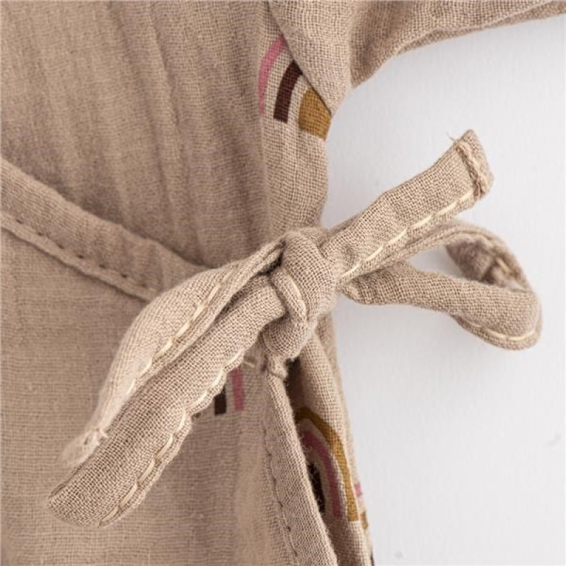 Dojčenské mušelínové body s bočným zaviazovaním New Baby Rainbow 80 (9-12m) 1